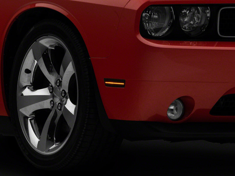 Raxiom 08-14 Dodge Challenger Axial Series LED Side Marker Lights- Smoked-thumbmail-1