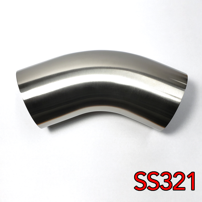 Stainless Bros 2.25in SS321 45 Deg Mandrel Bend Elbow - 1D Radius 16GA/.065in Wall (Leg)-thumbmail-1