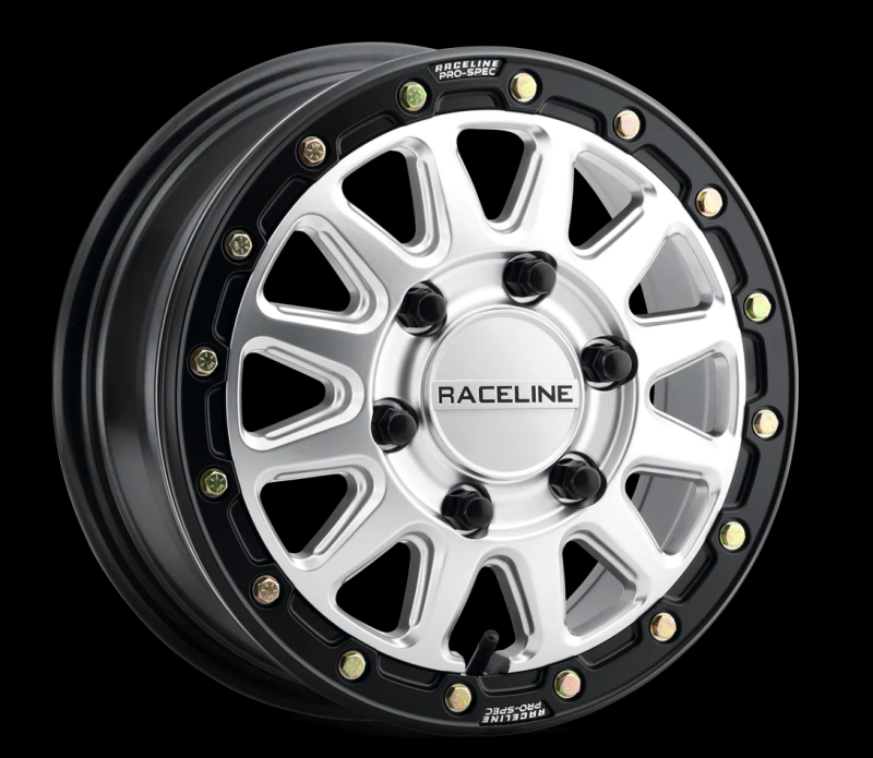 Raceline A14SB Alpha 15x7in /  BP / 25mm Offset / 68mm Bore - Hyper Silver w/Black Ring-thumbmail-2