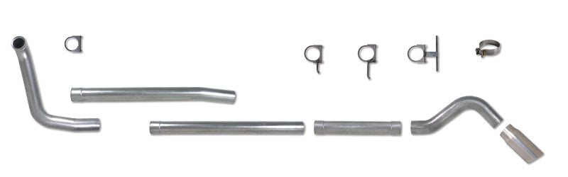Diamond Eye KIT 4in TB SGL AL: TURN DOWN 00-03.5 FORD 7.3L F250/F350 w/ MUFFLER REPL-thumbmail-1