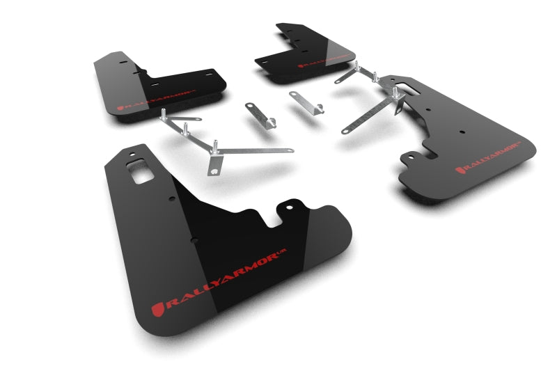 Rally Armor 2022+ Subaru BRZ / 2022+ Toyota GR86 Black UR Mud Flap w/ Red Logo-thumbmail-2