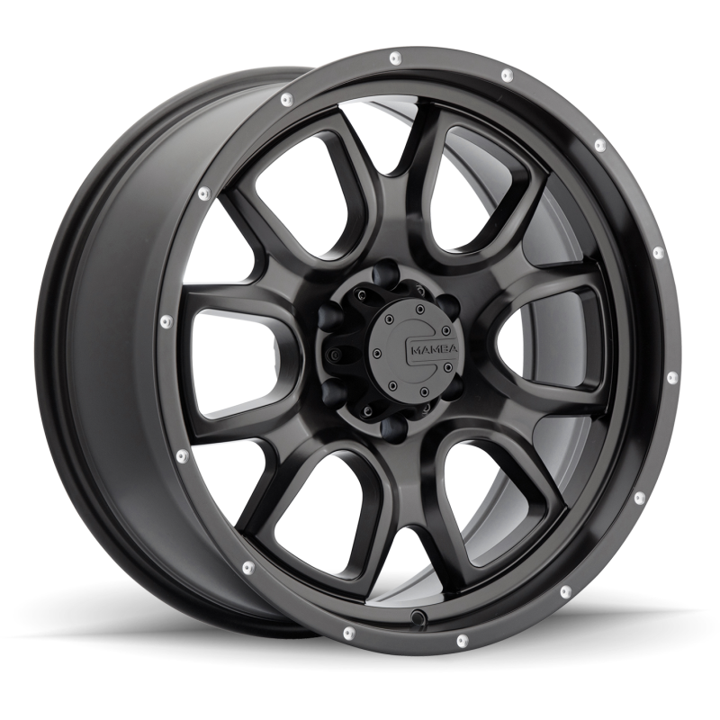 Mamba M19 17x9 6x139.7 ET12 Matte Black w/ Drill Holes-thumbmail-1