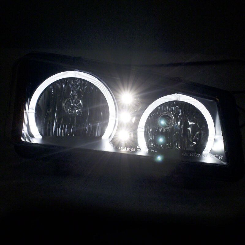 Raxiom 03-06 Chevrolet Silverado 1500 Dual LED Halo Projector Headlights- Black - Clear Lens-thumbmail-3