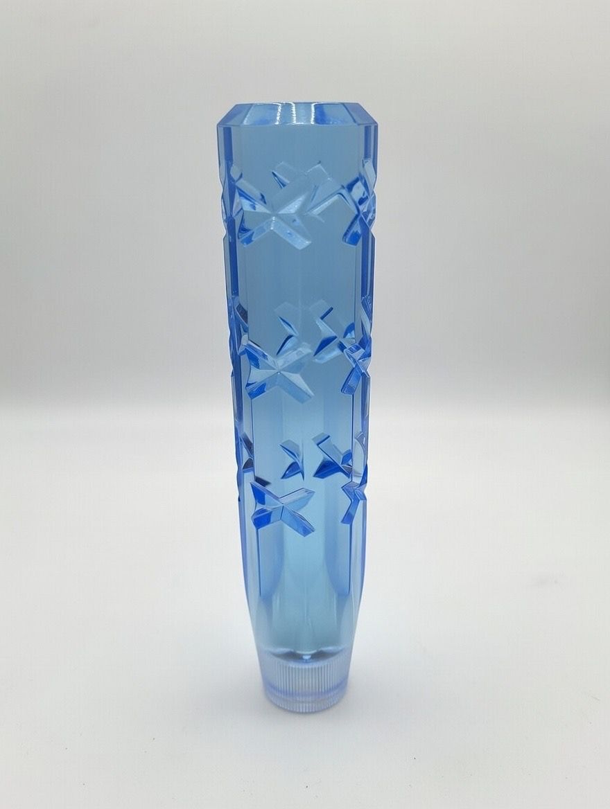 Universal Acrylic Shift Knob - Blue 8-point Crystal Star Design w/ Thread Adapters 12x1.25mm, 8x1.25mm