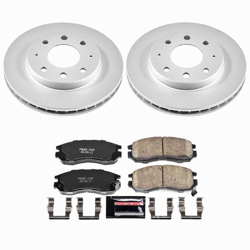 Power Stop 93-95 Eagle Summit Front Z23 Coated Brake Kit-thumbmail-1