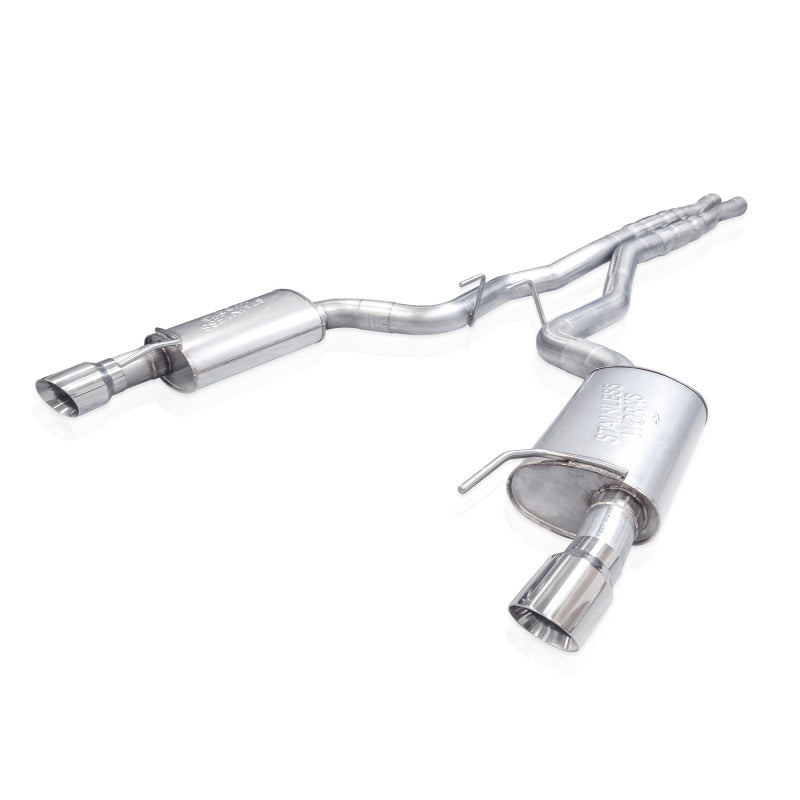 Stainless Works 2024 Mustang GT Catback Dual Tips Redline Sound X-Pipe Performance Connect Exhaust-thumbmail-3