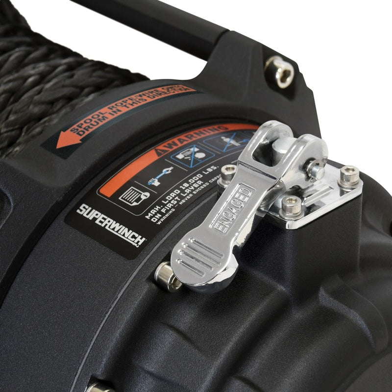 Superwinch 18000 LBS 12V DC 33/64in x 79 ft Synthetic Rope Tiger Shark 18000SR Winch-thumbmail-6