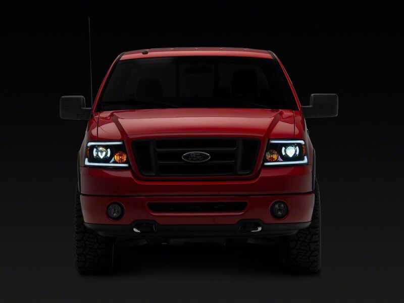 Raxiom 04-08 Ford F-150 Axial Series LED Proj Hlights/Seq LED Bar- Black- Clear Lens-thumbmail-7