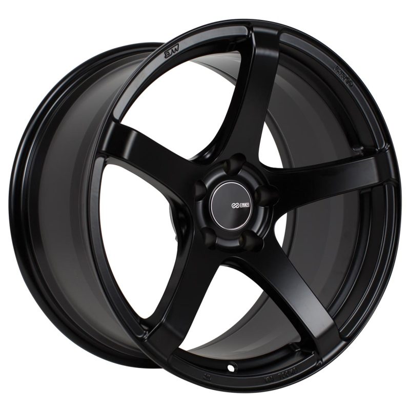 Enkei Kojin 18x8.5 42mm Offset 5x112 Bolt Pattern 72.6mm Bore Dia Matte Black Wheel-thumbmail-1