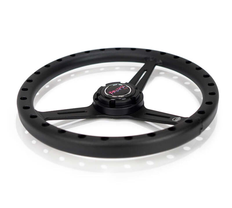NRG Aluminum Steering Wheel 330mm - Extra Light - Ergonomic Grip - Anadized Black-thumbmail-3