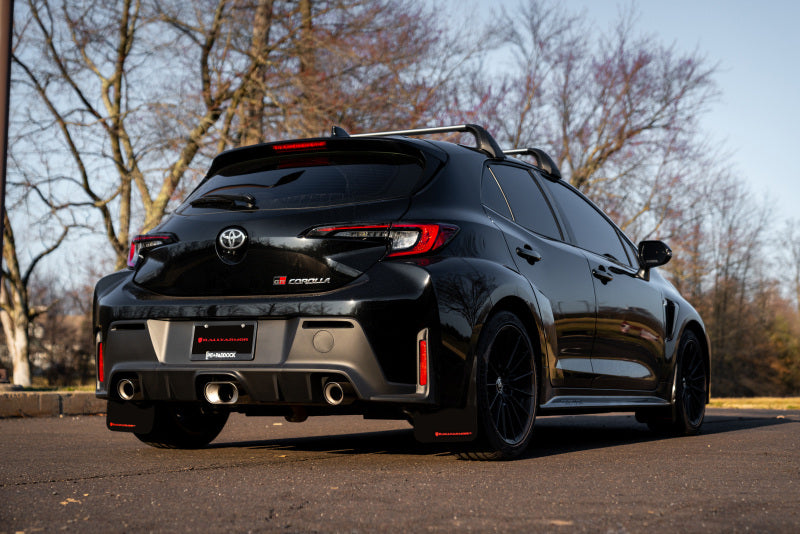 Rally Armor 23-24 Toyota GR Corolla Black Mud Flap w/ Light Blue Logo-thumbmail-5