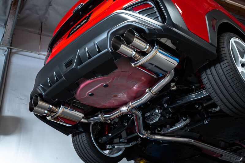 REMARK Catback Exhaust, Subaru WRX VB - Stainless Single 4 Quad Tips (Resonated)-thumbmail-3