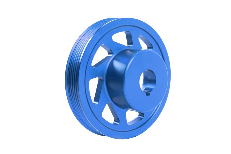 Perrin 93-11 Subaru Impreza / 04-21 STI / 02-14 WRX EJ Engines (w/o AC ONLY) Crank Pulley - Blue-thumbmail-4