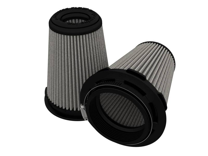 aFe MagnumFLOW Pro DRY S Air Filter 3-1/2in F x 5in B x 3-1/2in T x 6in H (Pair)-thumbmail-1