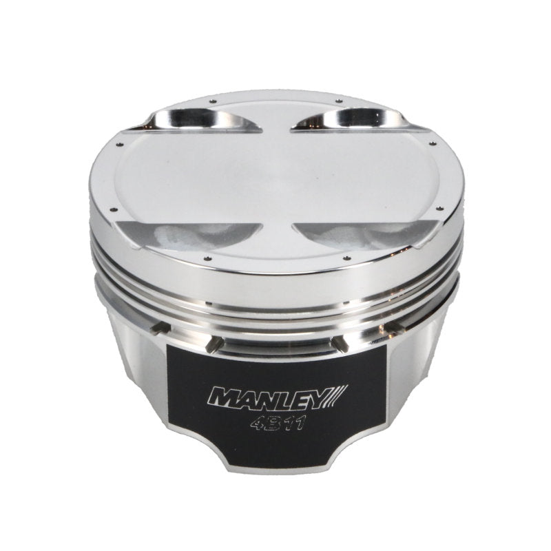 Manley Mitsubishi 4B11 86mm Bore 9.0:1 CR -5cc Dish Turbo Tuff Piston Set w/ Rings-thumbmail-8
