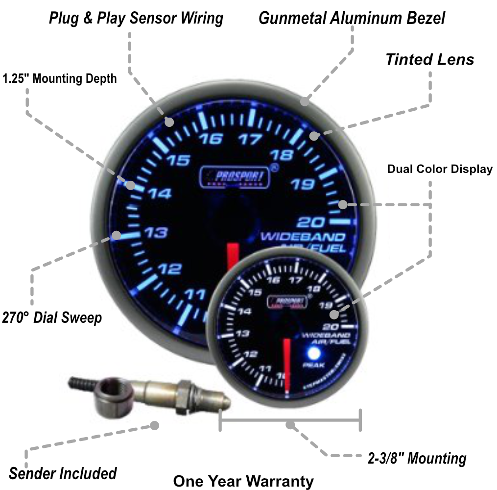 2-1/16" Premium Blue/White Wideband Air Fuel Ratio kit-thumbmail-2
