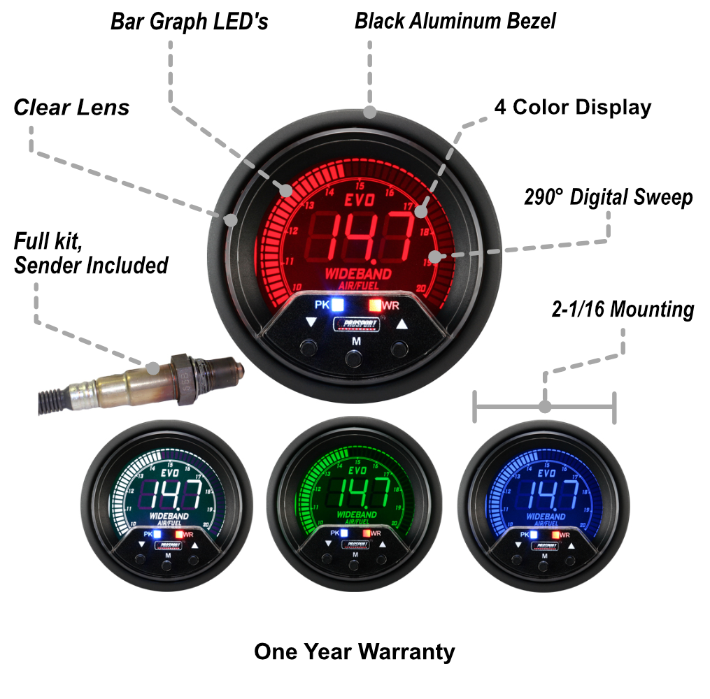 2-3/8" Premium EVO Wideband Digital Air Fuel Ratio kit-thumbmail-2