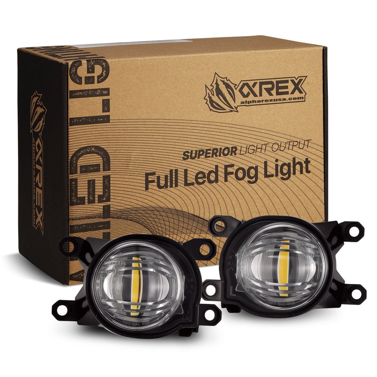 AlphaRex Toyoa/Lexus DoubleTap Dual Color LED Projector Fog Lights — 210022 — product view 1