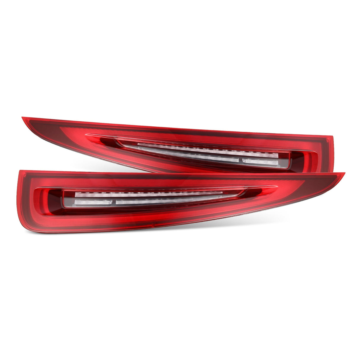 AlphaRex NOVA-Series Prismatic LED tail lights for 2012-2016 Porsche 911 991.1 - Red Clear