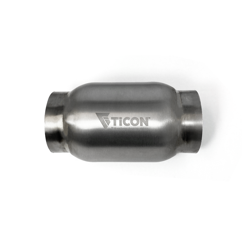 Ticon Industries 3.5in Inlet/Outlet 5in Body x 12in OAL Titanium Bullet Resonator-thumbmail-1