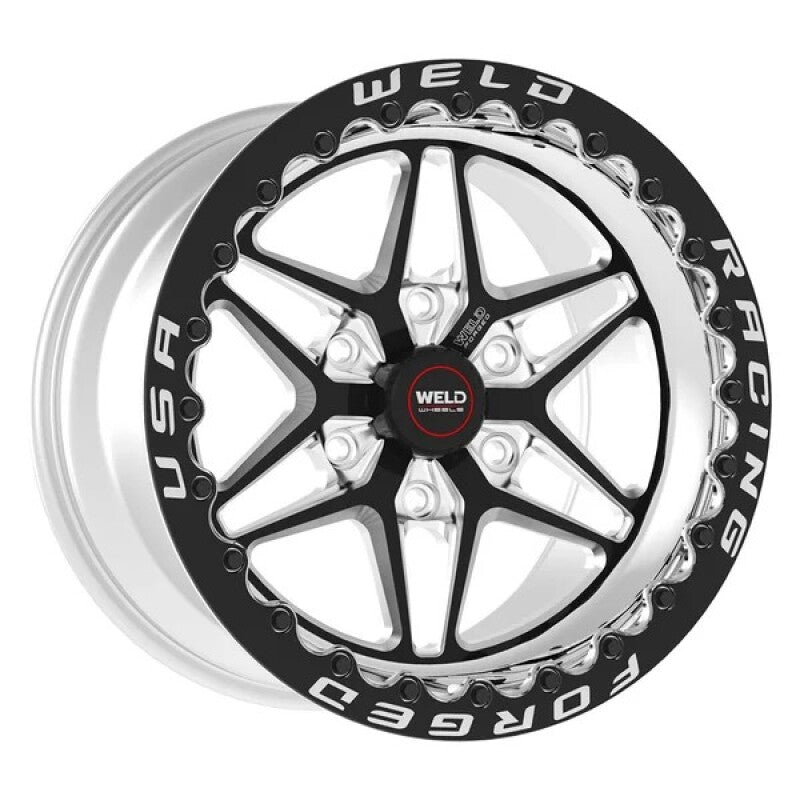 Weld S81 17x11 / 5x4.75 BP / 7.7in. BS (43mm Offset) Black Wheel (High Pad) - Black Single Beadlock-thumbmail-1