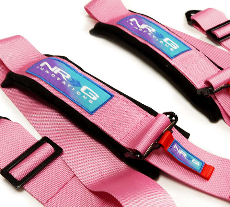 NRG 5PT 3in. Seat Belt Harness / Cam Lock - Pink-thumbmail-5