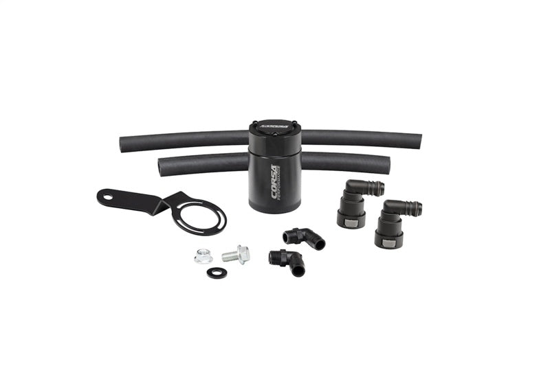 Corsa Performance 15-17 Ford Mustang 3 oz. Aluminum Oil Catch Can W/ Mounting Bracket-thumbmail-1