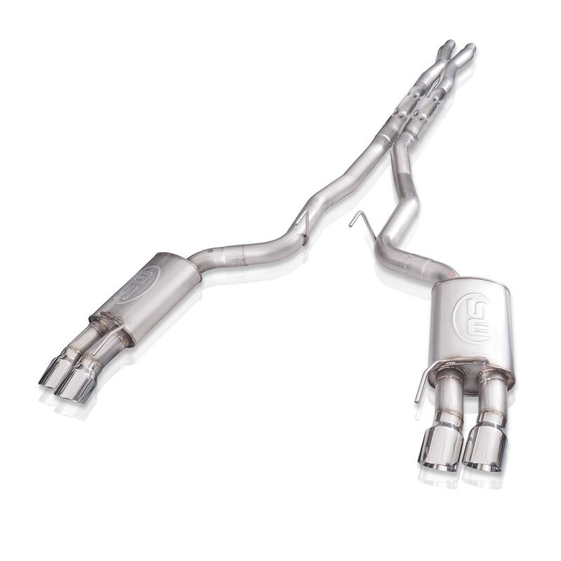 Stainless Works 18-21 Ford Mustang GT 3in Legend Series Catback X-Pipe w/Quad Tips w/o Active Valves-thumbmail-1