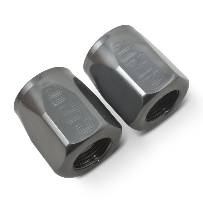 Russell Hose End Socket -6 AN Polished & Gray Anodized (2 PACK)-thumbmail-6