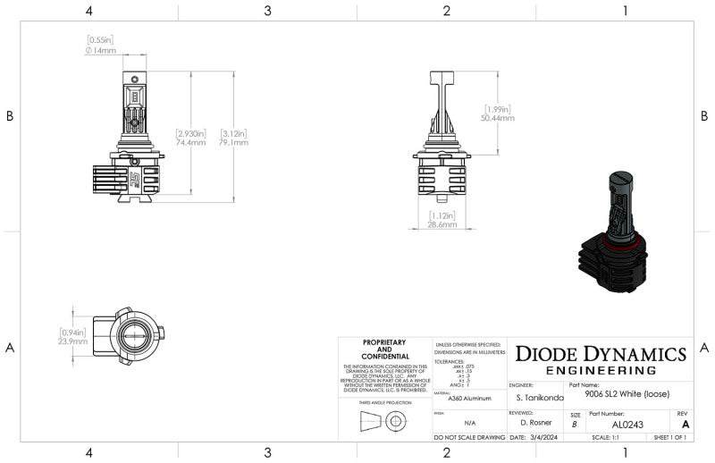 Diode Dynamics 9006/9012 White SL2 LED Bulbs (pair)-thumbmail-5