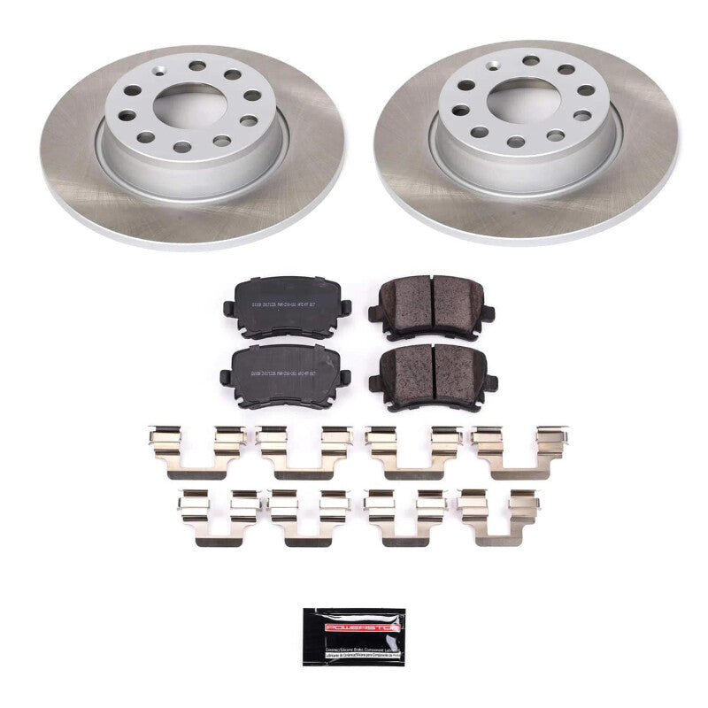 Power Stop 2010 Volkswagen Golf Rear Semi-Coated Rotor Kit-thumbmail-1