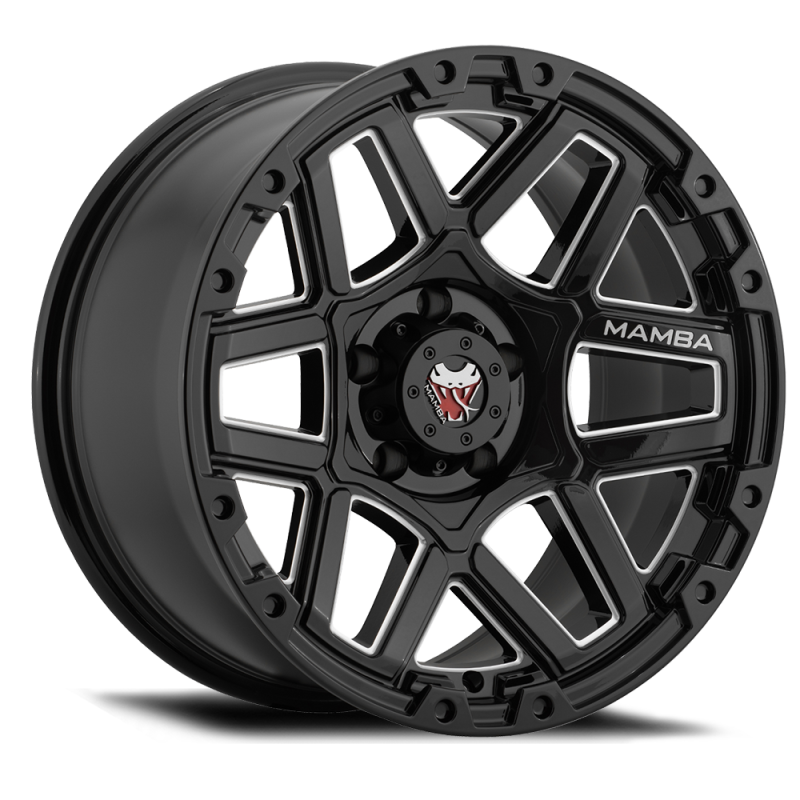 Mamba M23 17x9 5x139.7 ET12 Gloss Black w/ Machined Ball Cut-thumbmail-1