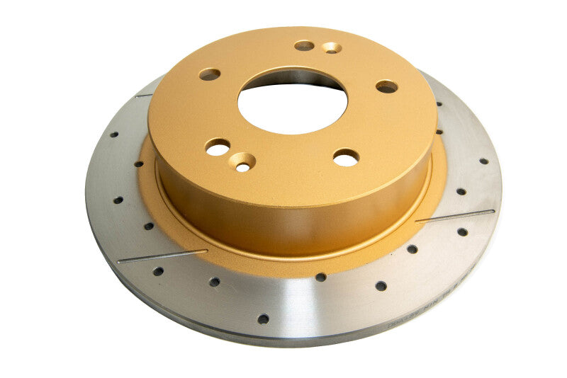 DBA 97-01 Acura Integra Type R Rear Drilled & Slotted Rotor (w/Gold Hat)-thumbmail-1