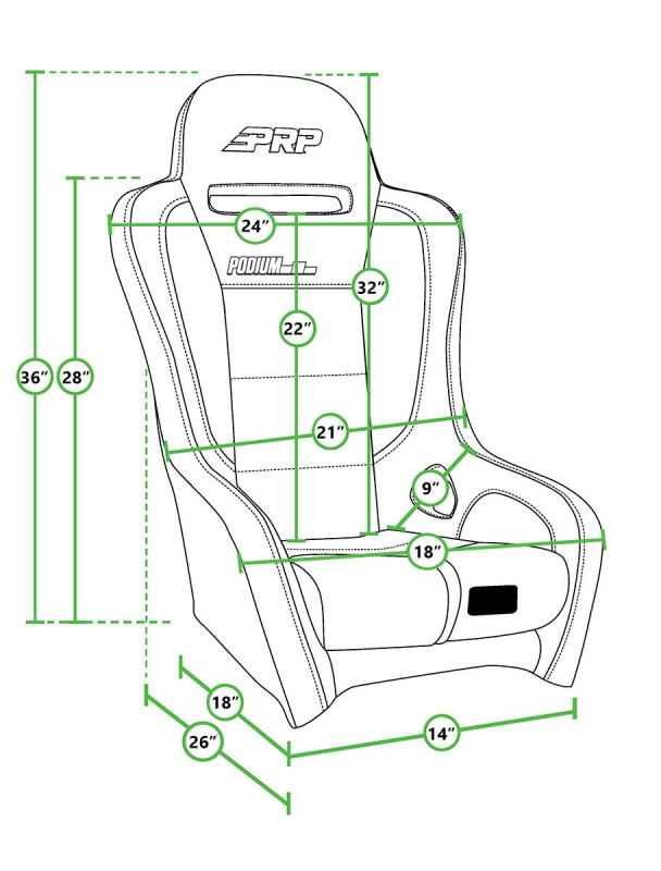 PRP Shreddy Edition Podium Suspension Seat - Cracked/Black-thumbmail-2