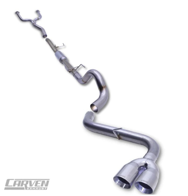 Carven 2022+ Toyota Tundra Progressive Series Cat-Back 4in. Tip - Polished SS-thumbmail-1