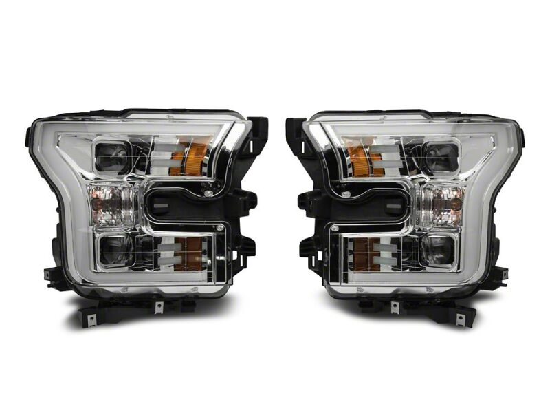 Raxiom 15-17 Ford F-150 Projector Headlights with LED Accent- Chrome Housing- Clear Lens-thumbmail-9