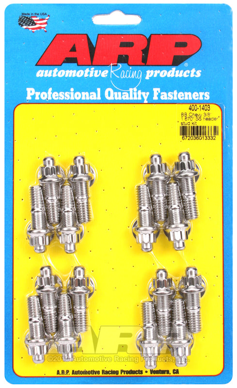 ARP BB Chevy 3/8 x 1.670 SS Header Stud Kit-thumbmail-1