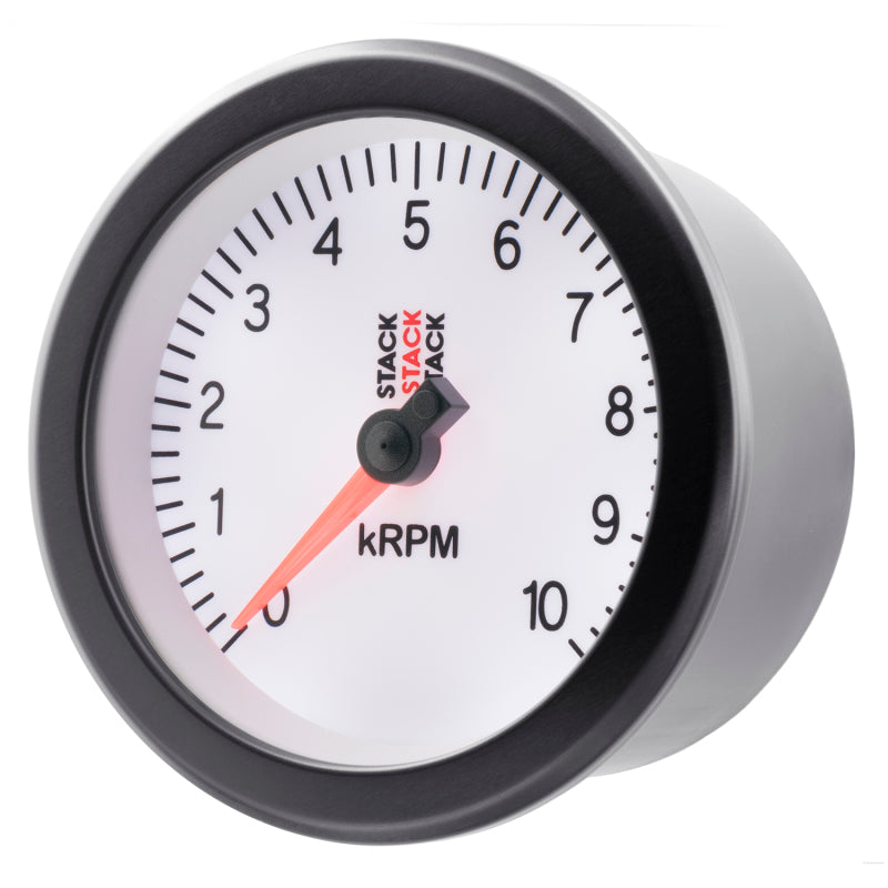 Autometer Stack Sport 88mm 0-10K RPM Tachometer - White-thumbmail-5