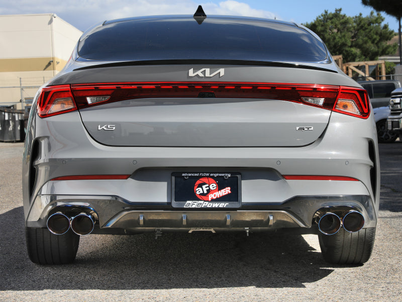 aFe Takeda 21-24 Kia K5 GT L4-2.5L (t) SS Axle-Back Exhaust System w/ Blue Flame Tips-thumbmail-4