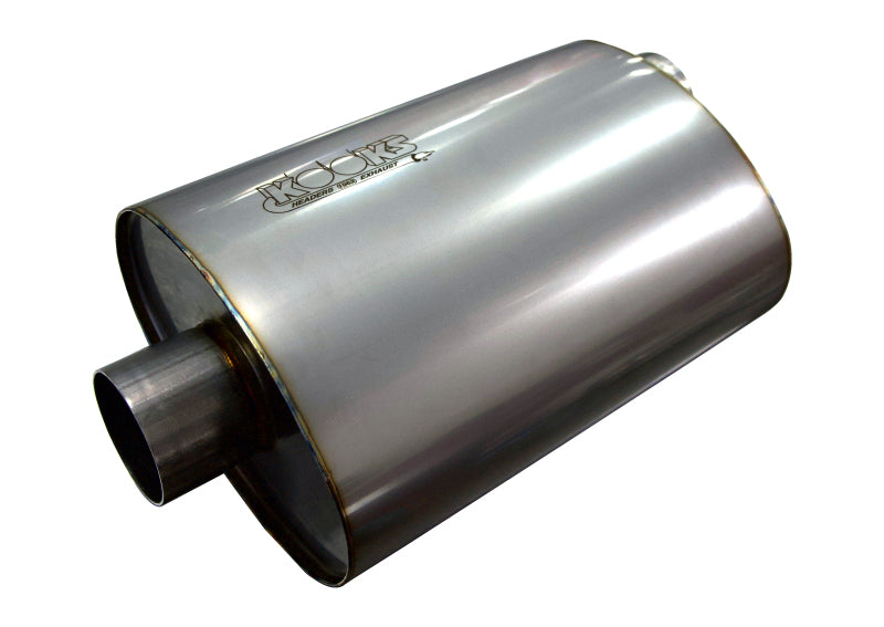 Kooks 2.5in. Oval Center/Offset Muffler 12in. Long Body Stainless Steel-thumbmail-1
