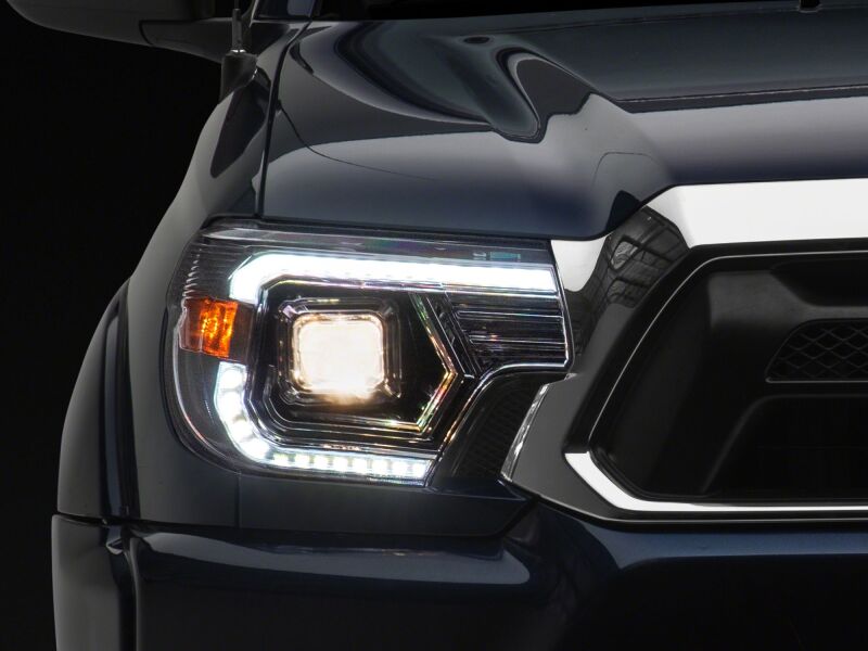 Raxiom 12-15 Toyota Tacoma Axial Series Switchback Projector Headlights- Chrome- Clear Lens-thumbmail-9