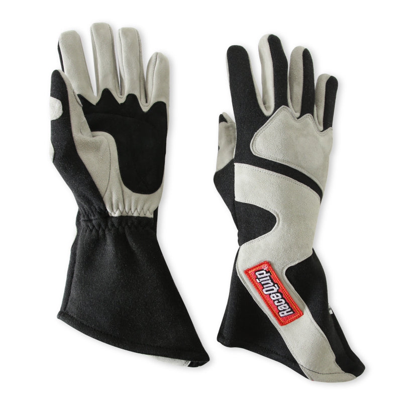 RaceQuip SFI-5 Gray/Black Medium Long Angle Cut Glove-thumbmail-4