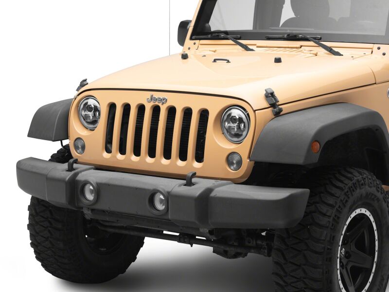 Raxiom 07-18 Jeep Warngler Axial Series 7-Inch LED Headlights w DRL/ Black Housing - Clear Lens-thumbmail-8