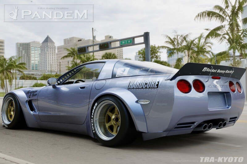GReddy Pandem 97-04 Chevrolet Corvette C5 Fastback Coupe Rocket Bunny Full Widebody Aero Kit w/ Wing-thumbmail-5