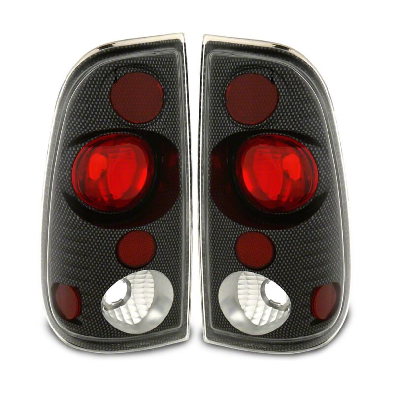Raxiom 97-03 Ford F-150 Styleside Axial Series Version 2 Tail Lights- Carbon Fiber -Red/Clear Lens-thumbmail-1