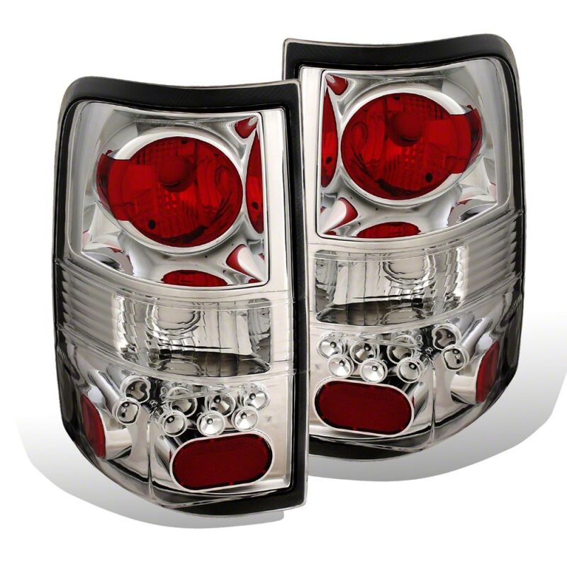 Raxiom 04-08 Ford F-150 Styleside Axial Series Euro Style Tail Lights- Chrome Housing- Clear Lens-thumbmail-1