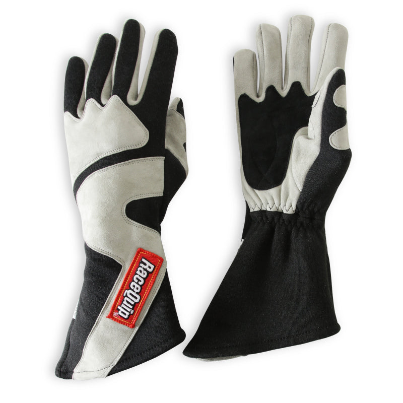 RaceQuip SFI-5 Gray/Black Medium Long Angle Cut Glove-thumbmail-5