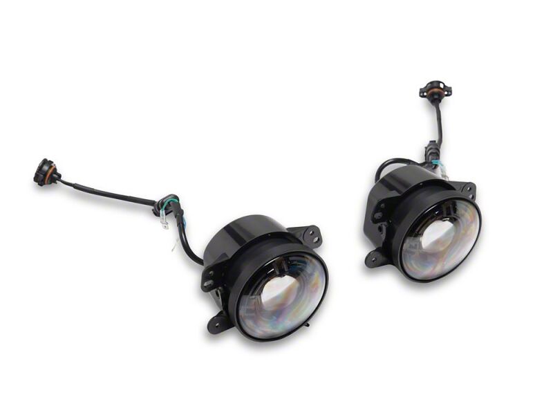 Raxiom 07-18 Jeep Wrangler JK V2 LED Switchback Fog Lights with Amber Turn Signal and Halo Rings-thumbmail-1