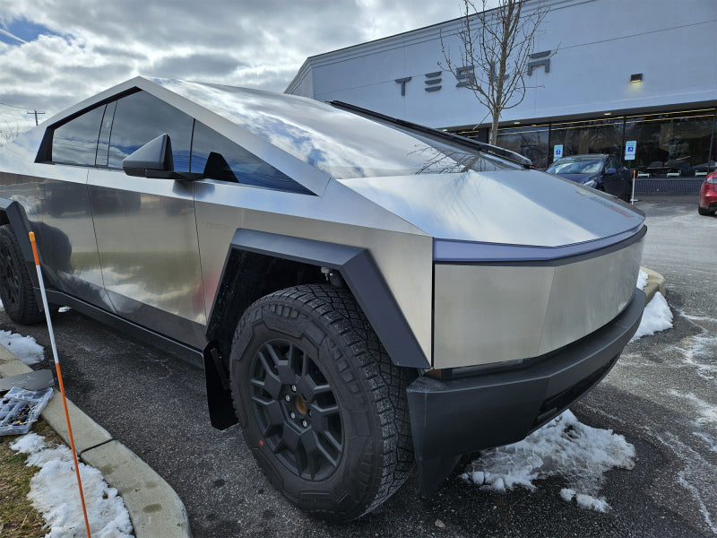 Rally Armor 2024 Tesla Cybertruck Black UR Mud Flap Metallic Black Logo-thumbmail-5