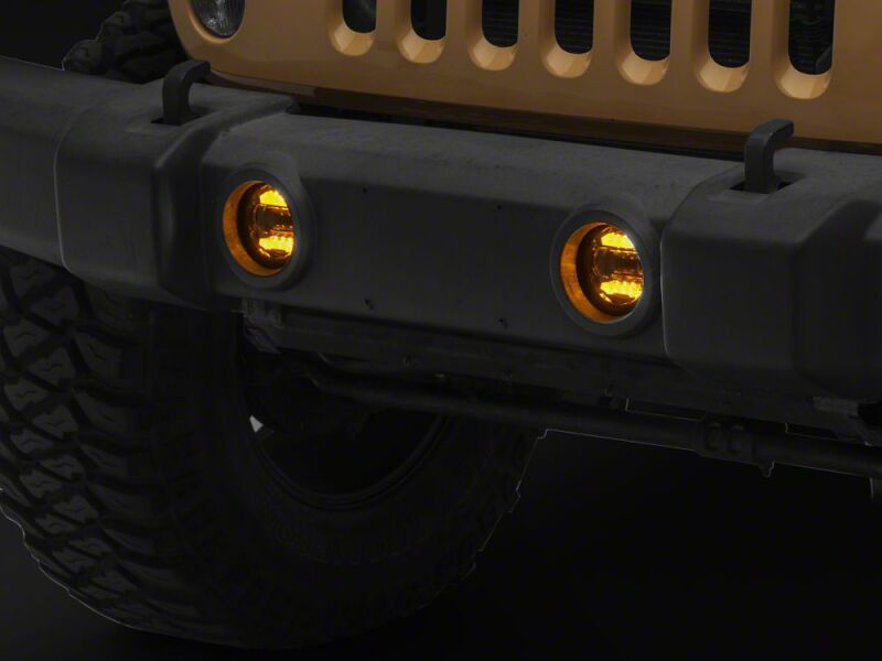 Raxiom 07-18 Jeep Wrangler JK Axial Series LED Angel Eye Fog Lights- Amber and White-thumbmail-8